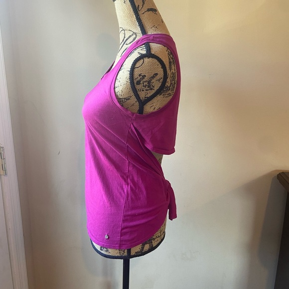 Fabletics Mariela tie back Tank Top Raspberry/Magenta/Pink XS Extra Small Yoga - Picture 3 of 10